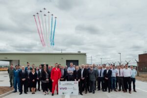 Red Arrows celebrate opening of new Dye Bay facility with fly-past photo