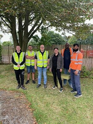 Galliford Try and client ESPO volunteer at Willow Bank School photo